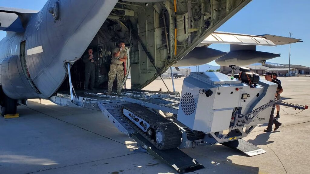 Stratom, AFRL demonstrate new C-130 cargo handling system