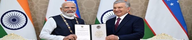 PM Modi Awarded Uzbekistan’s Highest Honour, Vows United Voice For Global South
