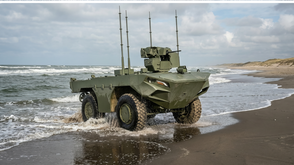 Turkish FNSS unveils unmanned amphibious assault vehicle
